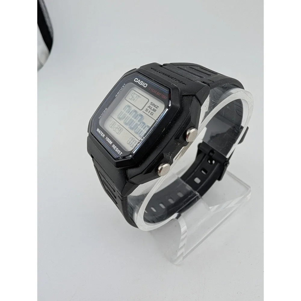 Casio W800H-1AV Mens Digital Sports Watch Black Resin Band- New Battery